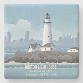 Porta-copo De Pedra Farol de Boston