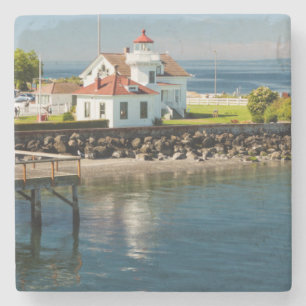 Porta-copo De Pedra Farol de Mukilteo, Mukilteo, Washington, EUA