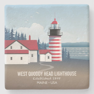 Porta-copo De Pedra Farol West Quoddy Head