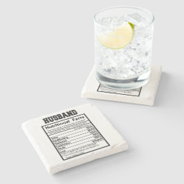 Porta-copo De Pedra Fatos Nutricionais de Marido Personalizados Porta 