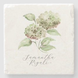 Porta-copo De Pedra Favor de casamento personalizado Hortênsia Verde