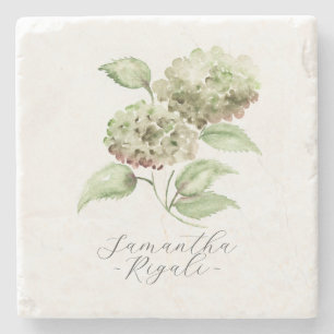 Porta-copo De Pedra Favor de casamento personalizado Hortênsia Verde