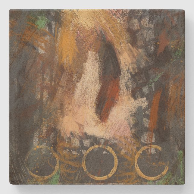 Porta-copo De Pedra Feather Coaster (Frente)