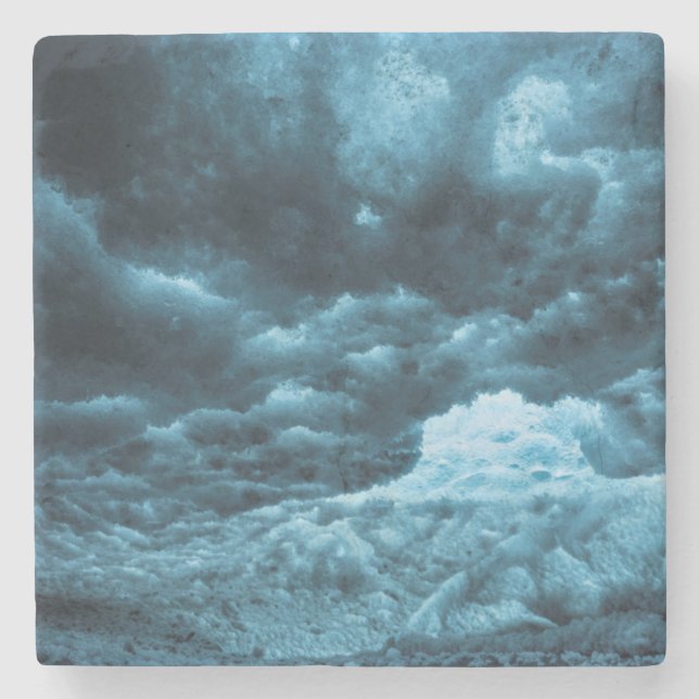 Porta-copo De Pedra Feche o gelo azul, Islândia (Frente)