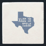 Porta-copo De Pedra Feito em Texas<br><div class="desc">A forma do mapa da silhueta do esboço do estado do Texas solitário da estrela com as palavras feitas em Texas escrito através delas é uma grande maneira de mostrar que fora você era nascido e aumentado neste grande estado ao proteger suas mesas da condensação. Obrigado tanto verificando para fora...</div>