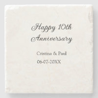 Feliz 10º aniversário, simples nome de casamento m