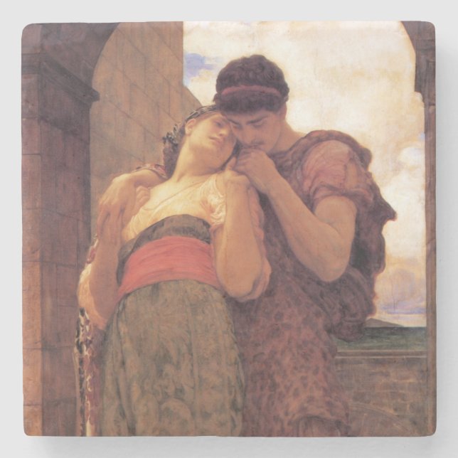 Porta-copo De Pedra Feliz Casado (por Frederic Leighton) (Frente)