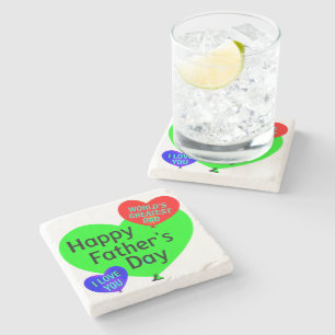 Porta-copo De Pedra Feliz Dia de os pais Amor