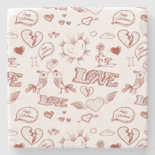 Porta-copo De Pedra Feliz dia dos namorados