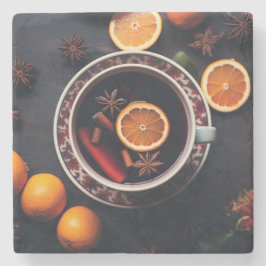 Porta-copo De Pedra Feliz & Mulled | Cozy Holiday Drink