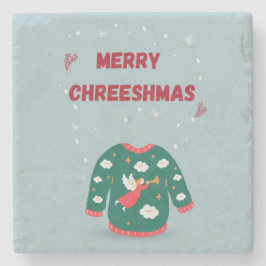 Porta-copo De Pedra Feliz Natal Feio Anjo