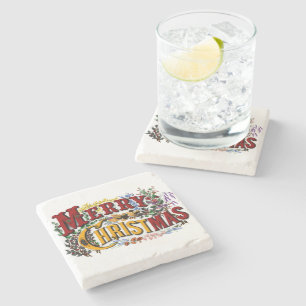 Porta-copo De Pedra Feliz Porta copos de Natal