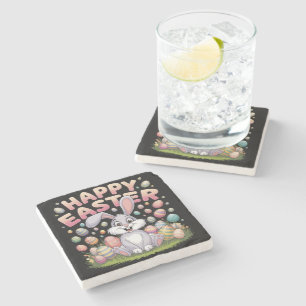 Porta-copo De Pedra Felz pascoa 2025 Coelho Coelho Coelho Coelho Coelh