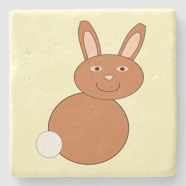 Porta-copo De Pedra Felz pascoa Bunny (Frente)