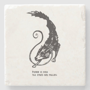 Porta-copo De Pedra Fenris é um cão livre viking mitologia nórdica gru