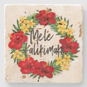 Porta-copo De Pedra Feriado tropical do Havaí