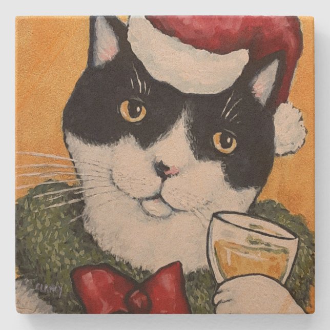 Porta-copo De Pedra FeriadoCheersCoaster (Frente)