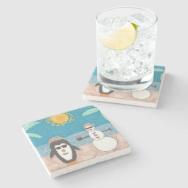 Porta-copo De Pedra Férias de Natal