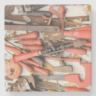 Porta-copo De Pedra Ferramenta Antiguamente Rustic Red Man