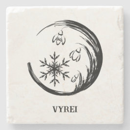 Porta-copo De Pedra Festa de inverno