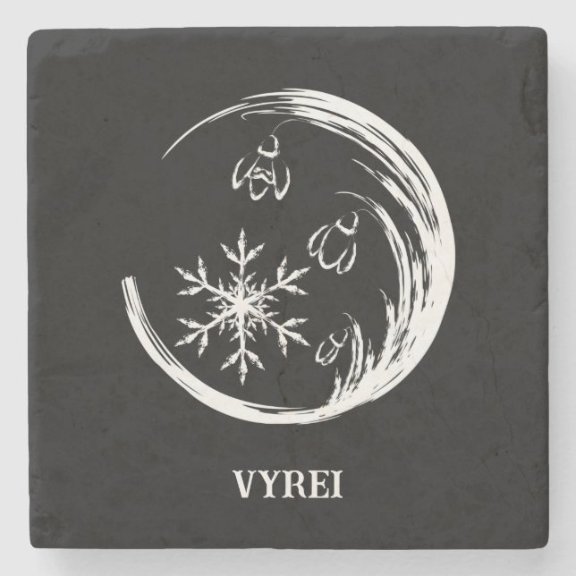 Porta-copo De Pedra Festa de inverno (Frente)