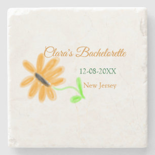 Porta-copo De Pedra Festa de solteira adicionar nome data local girass