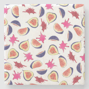 Porta-copo De Pedra Figos Frescos - Cor d'água do Sumo Rosa