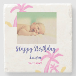 Porta-copo De Pedra Filhos bebês primeiro aniversario adicionar nome d