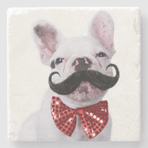 Porta-copo De Pedra Filhote de cachorro do cão de Bull do francês co