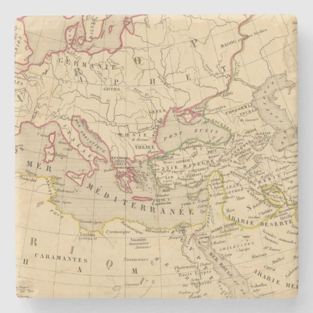 Porta-copo De Pedra Fils auxiliares de Noe dos trois de Terre (Frente)