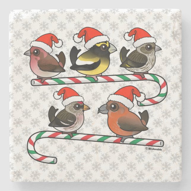 Porta-copo De Pedra Finalizações de papais noeis (Frente)