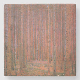 Porta-copo De Pedra Fir Tree Forest (por Gustav Klimt)