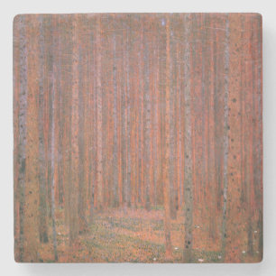 Porta-copo De Pedra Fir Tree Forest (por Gustav Klimt)
