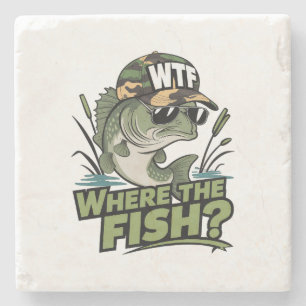 Porta-copo De Pedra Fisher Presente Onde O Peixe