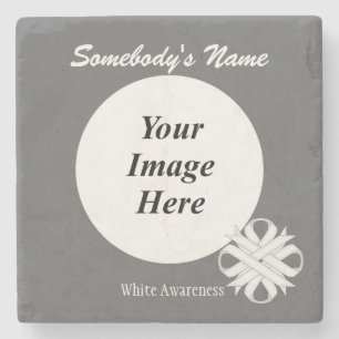 Porta-copo De Pedra Fita de Vestuário Branca por Kenneth Yoncich