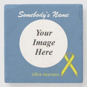 Porta-copo De Pedra Fita Padrão Amarela de Kenneth Yoncich