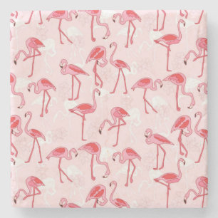 Porta-copo De Pedra flamingo rosa