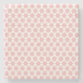 Porta-copo De Pedra Flocos de neve vermelhos