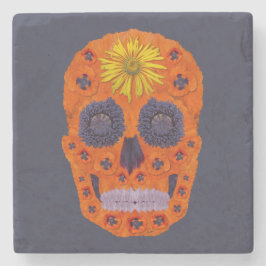 Porta-copo De Pedra Flor - Caveira 1
