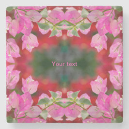Porta-copo De Pedra flor de Bougainvillea rosa