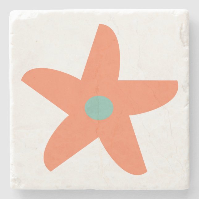 Porta-copo De Pedra Flor Engraçado (Frente)