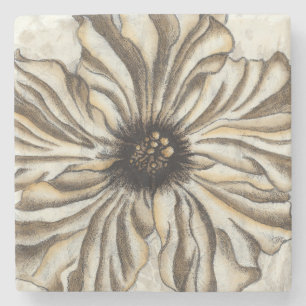 Porta-copo De Pedra Flor Fresco no Fundo do Tan