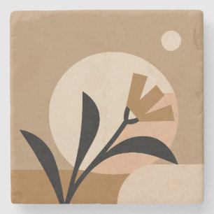 Porta-copo De Pedra Flor Sun Boho