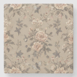 Porta-copo De Pedra floral