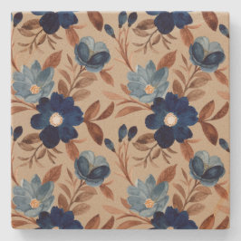 Porta-copo De Pedra Floral