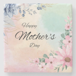 Porta-copo De Pedra Floral de Dia de as mães Ecológico