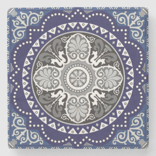 Porta-copo De Pedra Floral Detalhado - Design de Paisley Paisley