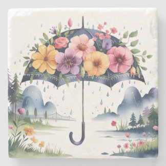 Porta-copo De Pedra Floral Durável e Decorativo Protetor Contra Bebida