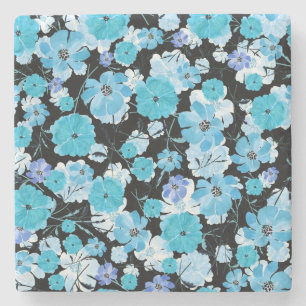 Porta-copo De Pedra Flores De Aquarela: Uma Tapeçaria Delicada