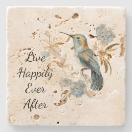 Porta-copo De Pedra Flores de Hydrangea